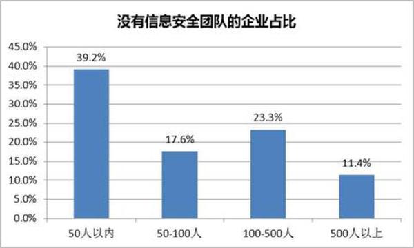 没有企业信息安全团队企业占比展现图